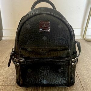 MCM black mini backpack